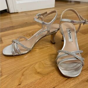Nina Metallic Strappy Heels